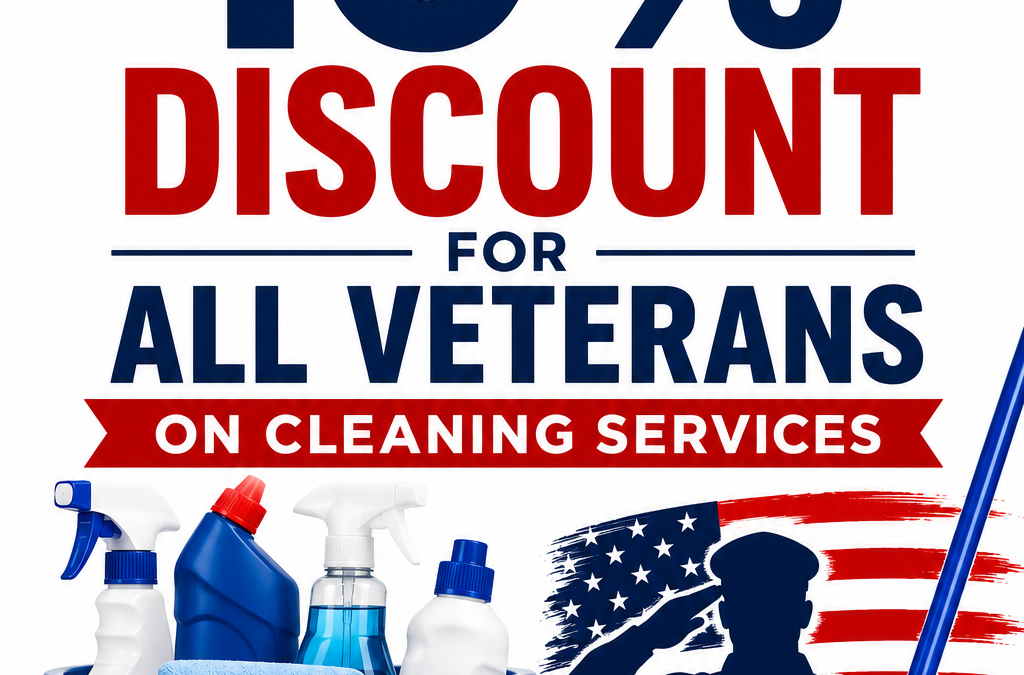 10% Discount for All Veterans on Cleaning Services